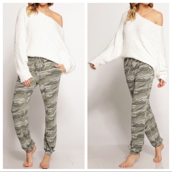 1 LEFT‼️5🌟Loungin’ Camo Joggers-Olive - Picture 4 of 7